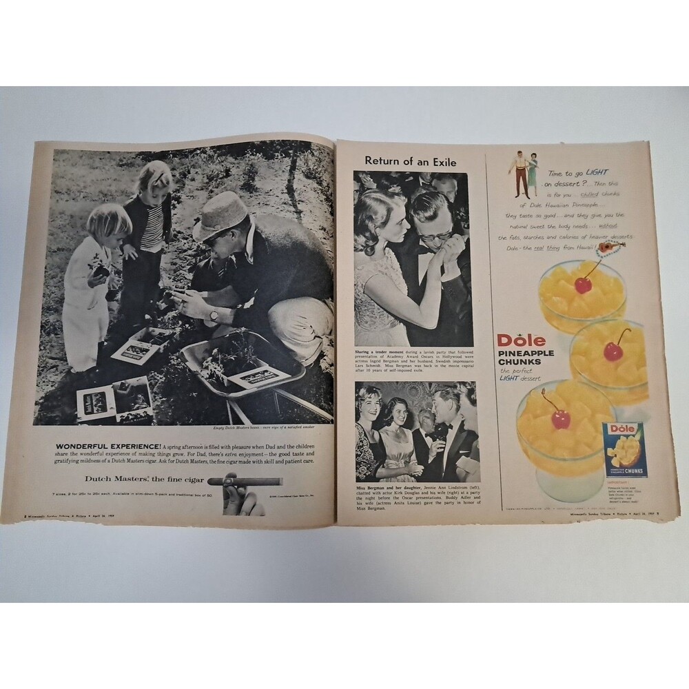 Picture Magazine Minneapolis Sunday Tribune 4/26/1959 Ingrid Bergman Walker Art - Picture 3 of 7